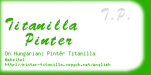 titanilla pinter business card