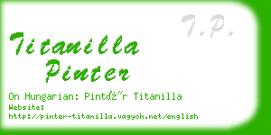 titanilla pinter business card